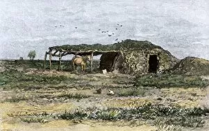 Barn Gallery: Sod barn of a prairie homestead