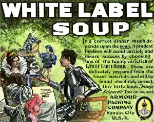 Advertisement Gallery: Soup produced by Armour Packing Company, 1890s