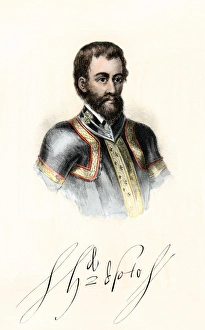 Louisiana Prints: Spanish explorer Hernando de Soto