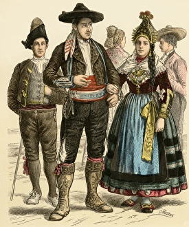 Sash Gallery: Spanish natives of Leon and Segovia, 1800s