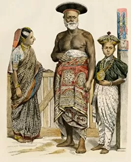 Silk Gallery: Sri Lanka natives, 1800s