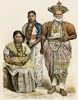 Sari Gallery: Sri Lanka upper class people, 1800s