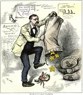 Government:politics Gallery: Star Route scandal cartoon, 1881