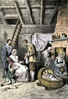 English Colony Gallery: Starving colonists at Jamestown