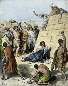 Bible Gallery: Stephen stoned to death in 36 AD