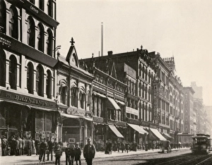 Down Town Gallery: Stores on Wabash Avenue, Chicago, 1890s