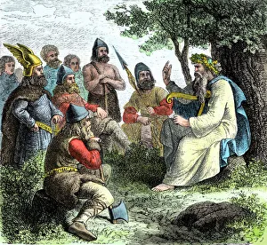 Myth Collection: Storyteller reciting Viking sagas