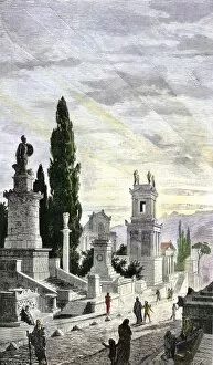 Cemetery Collection: Street of Tombs in ancient Athens