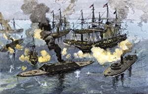 Steam Ship Prints: Surrender of the Confederate ironclad Tennessee