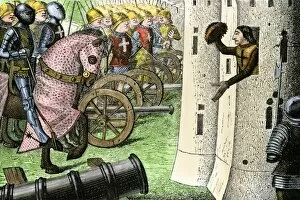 Capture Gallery: Surrender of a French town during the Hundred Years War