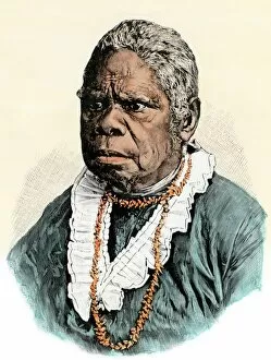 Aboriginal Gallery: Last surviving Tasmanian aboriginal woman, 1876