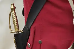 Surrender Prints: Sword of a British officer reenactor at the Yorktown battlefield