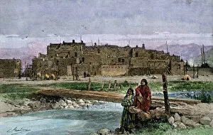 Amerindian Collection: Taos Pueblo, 1800s