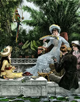Wealthy Gallery: Tea-time, England, 1880s
