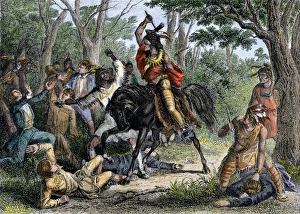 Tecumseh defends the whites at Fort Meigs