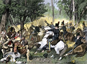 Tecumseh killed by William Henry Harrisons forces at the Battle of the Thames