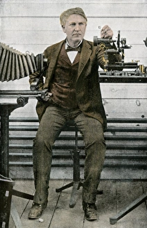 Inventing Prints: Thomas Edison with his motion picture apparatus