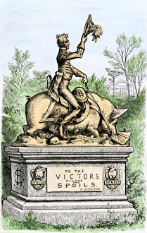 Presidents:First Ladies Gallery: Thomas Nast cartoon about government corruption, 1877