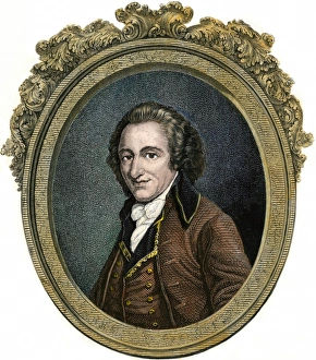 Revolution Prints: Thomas Paine. Hand-colored engraving