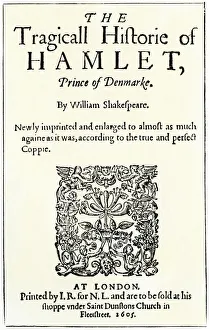 Artifact Prints: Title page of the 1605 Hamlet by William Shakespeare