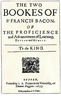 Artifact Prints: Title page of Francis Bacons Advancement of Learning