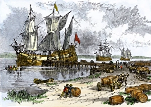 Tobacco ships in the James River