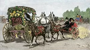 Horsedrawn Carriage Gallery: Tournament of Roses Parade in Pasadena, 1891