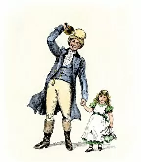 Bell Collection: Town crier with a lost child