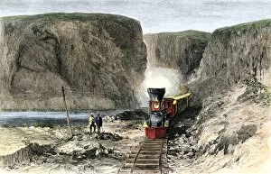 Railroad Train Gallery: Transcontinental railroad in Nevada, 1869