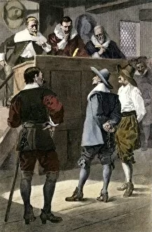 Protestant Sect Gallery: Trial of a Quaker in England