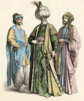Turkish sultan and officials of the Ottoman Empire