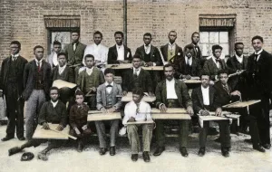 School Prints: Tuskegee Institute mechanical drawing class, 1890s