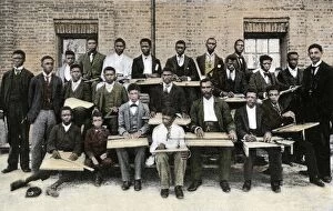 Student Collection: Tuskegee Institute mechanical drawing class, 1890s