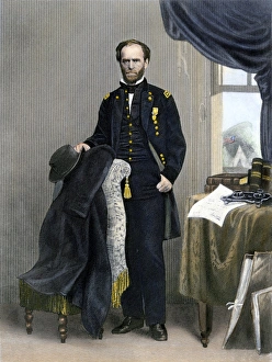 Union Army Prints: Union General William Tecumseh Sherman in his Civil War uniform
