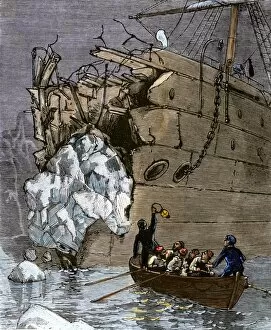 Ice Berg Gallery: USS Arizona collision with an iceberg, 1880