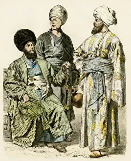 Asian Gallery: Uzbekistan men, 1800s