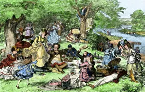 Women Gallery: Victorian era picnic