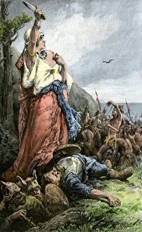 Canada Gallery: Vikings battling natives on the coast of Vinland