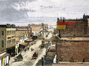 Busy Gallery: Virginia City, Nevada, 1870s