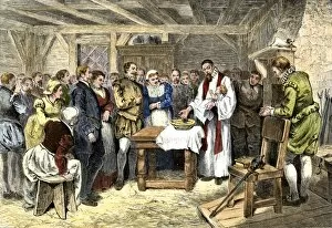 Virginia Dare baptised on Roakoke Island, 1585