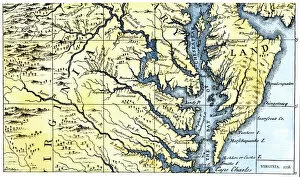 Maps Gallery: Virginia and Maryland settled in 1738
