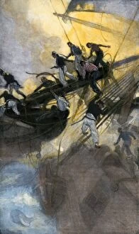 English Navy Gallery: War of 1812 naval battle