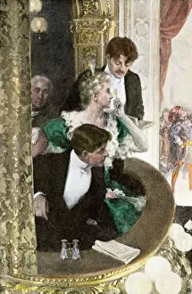Play Gallery: Wealthy opera-goers, 1900