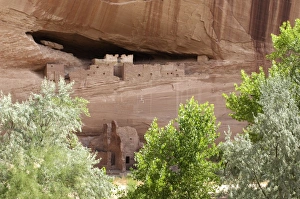 Pre Columbian Prints: White House, ruins, of an Anasazi/Ancestral Puebloan cliff-dwelling