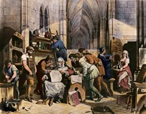Printer Collection: William Caxton, the first English printer