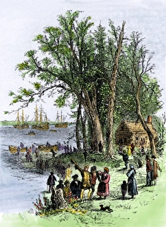 Quaker Gallery: William Penn arriving at Philadelphia, 1682