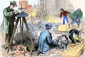 Electricity Gallery: Wiring New York City for electricity, 1880s