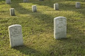 Shiloh National Military Park Collection: Wisconsin graves, National Cemetery, Shiloh battlefield