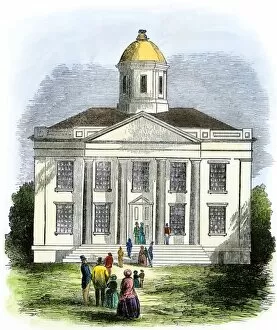 Wisconsin state capitol at Madison, 1851