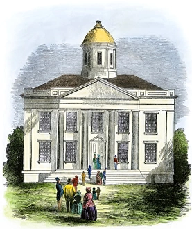 Midwestern Gallery: Wisconsin state capitol at Madison, 1851